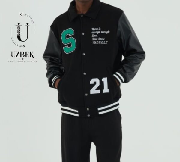 Time Knows Varsity Jacket - Image 2