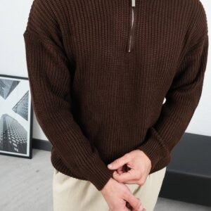 Wool Quarter-Zip Sweater