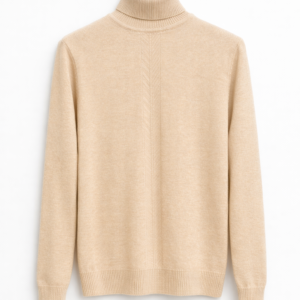 Textured Knit Turtleneck Sweater