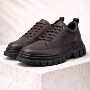 Brown Smart-Casual Leather Shoes