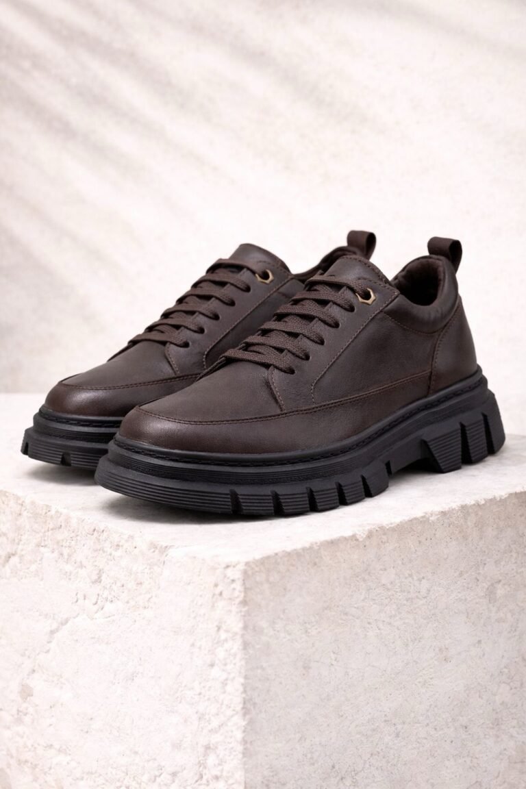 Brown Smart-Casual Leather Shoes